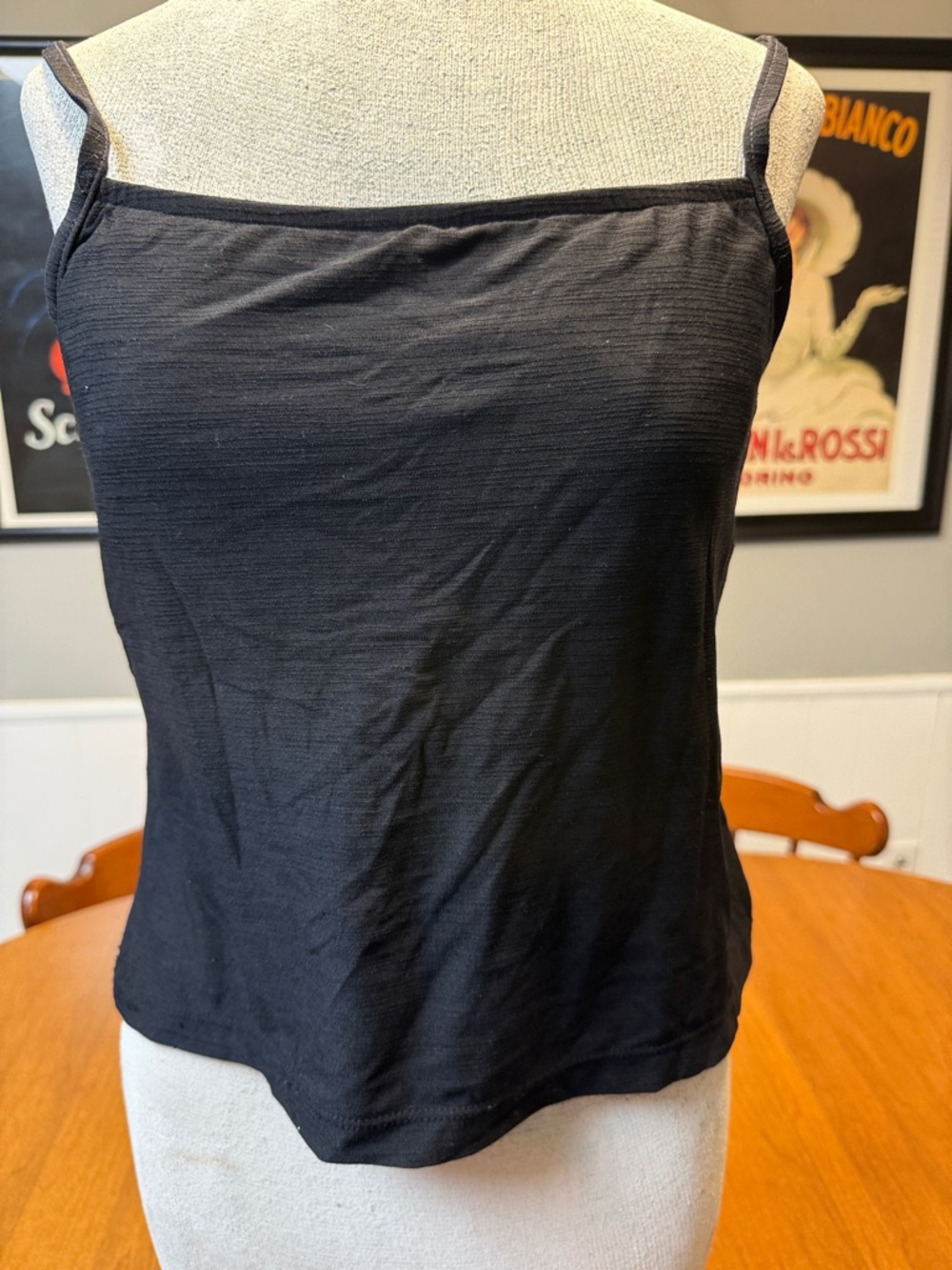 Jantzen Black Square-Neck swim top